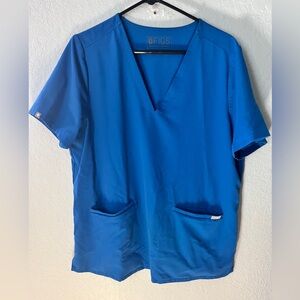 Figs women’s Casma XL Royal blue scrub top